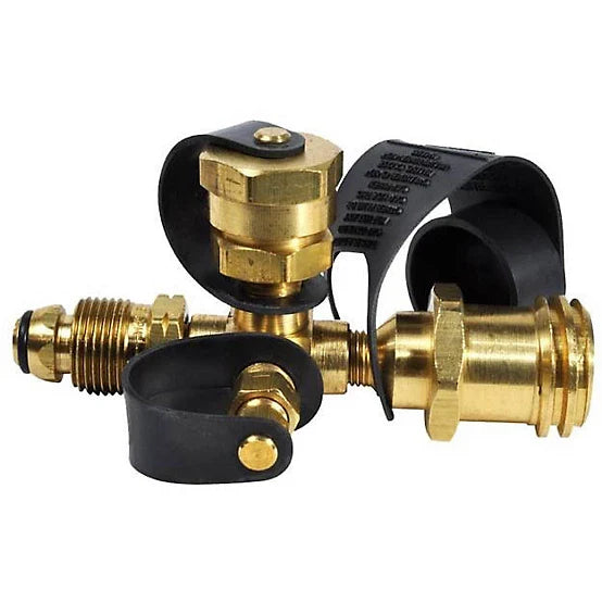 Mr. Heater Stay Awhile Propane Tee – Dual Appliance Connector for RVs, Campers & Outdoor Cooking