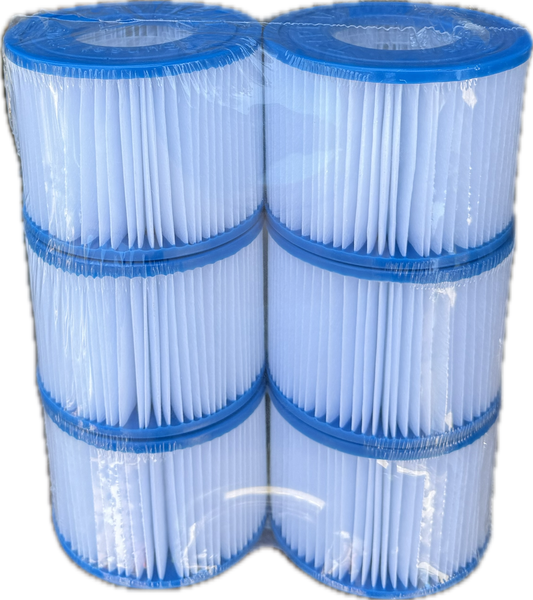 Type VI Spa and Hot Tub Filter Replacement Cartridge – 6-Pack for Coleman SaluSpa, Bestway, Lay-Z Spa, Intex, S1 Filter – Type VI Spa Filters for Hot Tubs