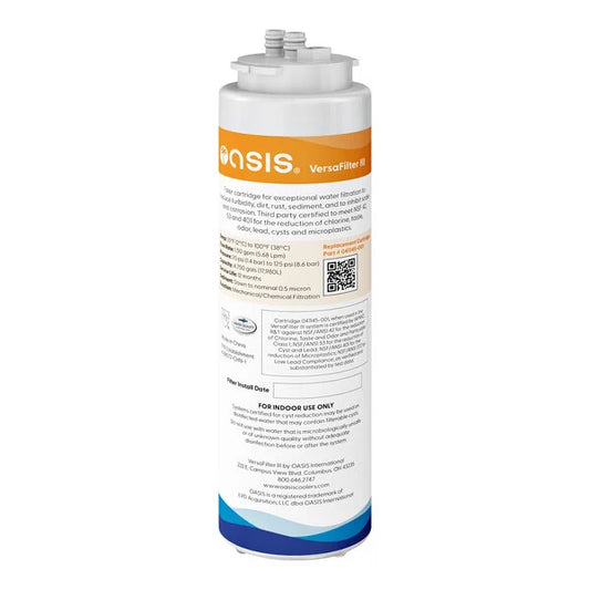 Oasis 041145-001 VersaFilter III Water Filter 0.5 Micron 1.5 GPM 4750 Gal