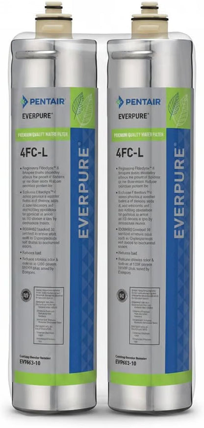 2 Pack Water Filters Compatible with Everpure 4FC-P EV9595-31 (EV9693-10) 0.5 Micron