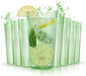 VerdureWare 24 oz Hammered Plastic Tumblers – Set of 8 Green Reusable Cups | BPA-Free, Shatterproof, Dishwasher & Microwave Safe