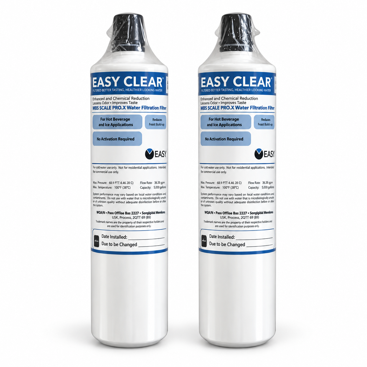2 Pack Water Filter Cartridges Compatible with BUNN WEQ-SCALE-PRO.X 56000.0120