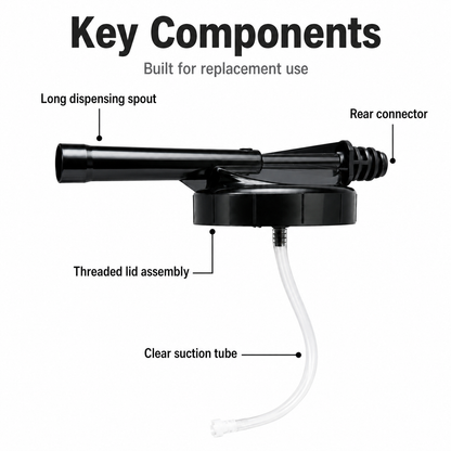 Universal Foamer Replacement Lid Kit with Suction Tube & Strainer 10061501 – Compatible with Hydro Systems & Other Foaming Systems