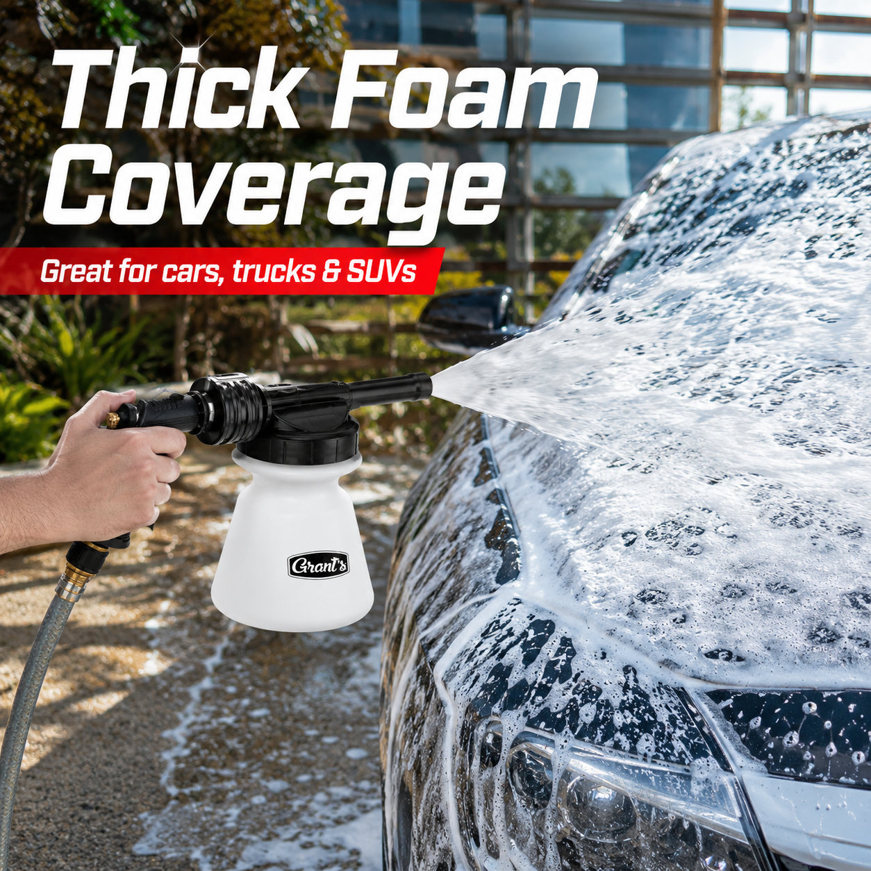 Extreme Foaming Car Wash Kit Gun Nozzle 32oz Bottle Lid Garden Hose Attachment