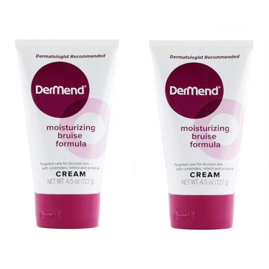 DerMend Arnica Bruise Cream with Vitamin K – 2 Pack (4.5 oz Each) – Skin Moisturizer for Bruising on Arms, Legs & Hands – With Retinol, Glycolic Acid, Ceramides, Niacinamide