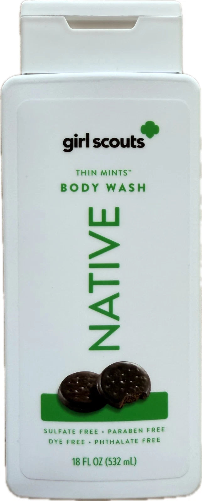 Native Body Wash Thin Mints – Girl Scouts Limited Edition, 18 oz, Paraben-Free