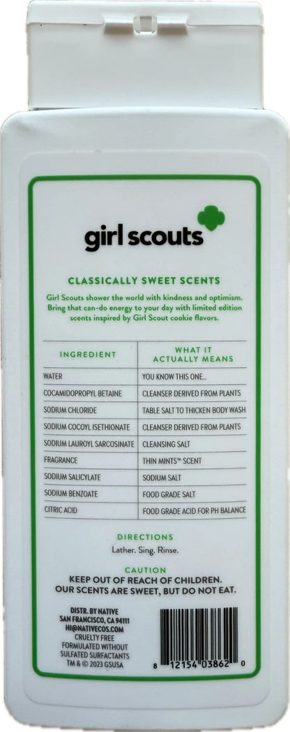 Native Body Wash Thin Mints – Girl Scouts Limited Edition, 18 oz, Paraben-Free